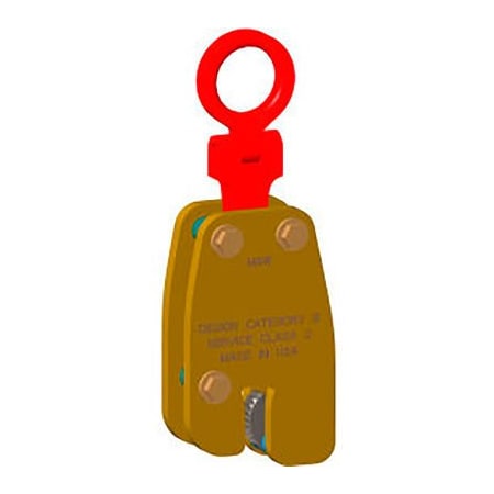 Machining & Welding By Olsen M&W Plate Clamp 3.0-4.5" Hinged, Yellow - 11,000 Lb. Capacity 22690